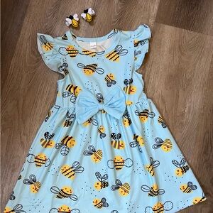 Dress with hair clips